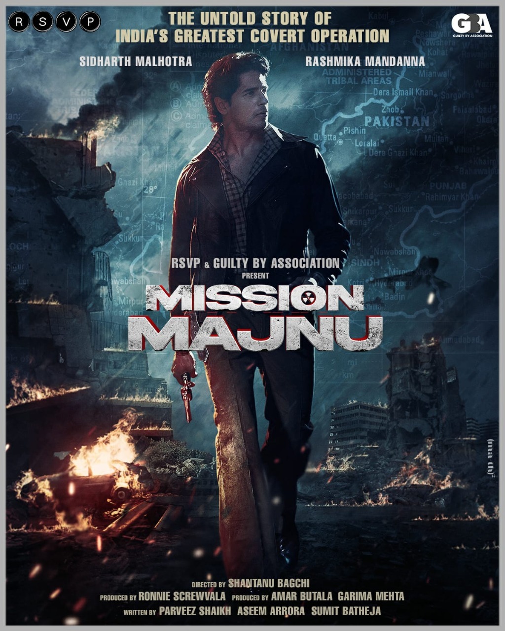 “Mission Majnu” First poster out: Sidharth Malhotra Covert Operative.